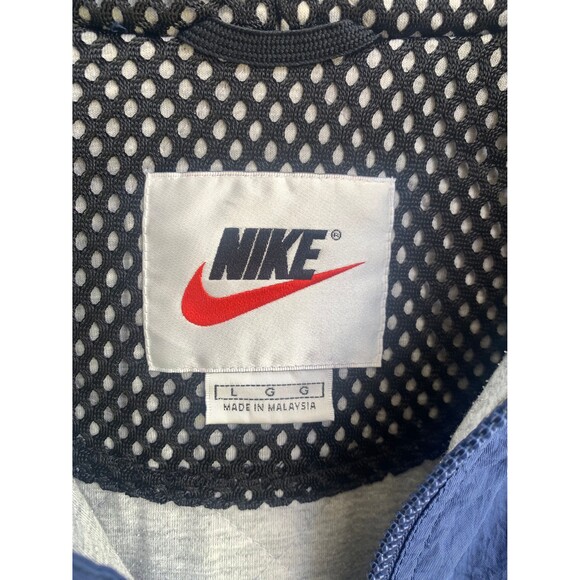 Vintage 90s Nike Big Embroidered Swoosh Hooded Jacket Full zip Size L - Picture 4 of 9